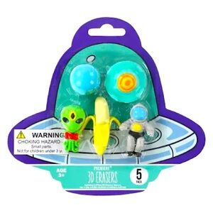 👽 3D SPACE THEME ERASER SET 👽
